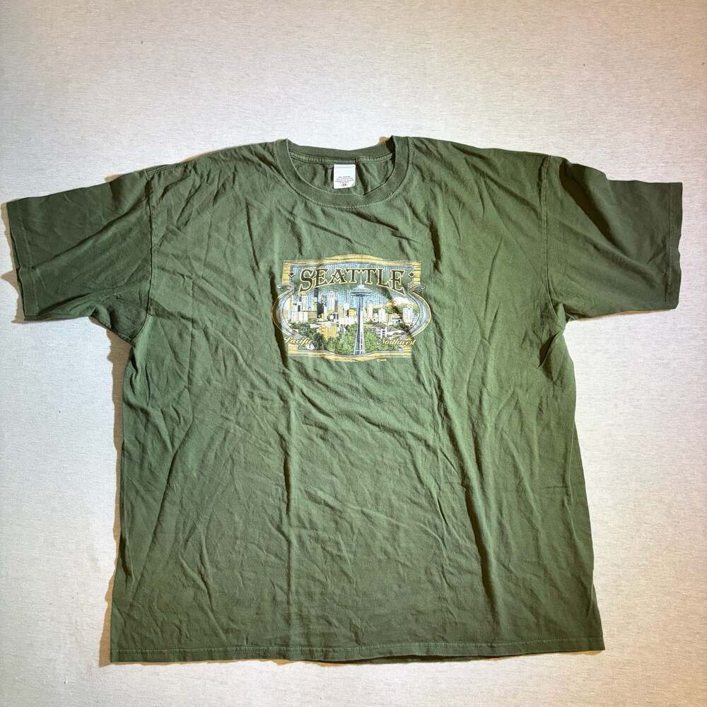 Anvil Seattle Pacific Northwest Skyline Graphic T-Shirt